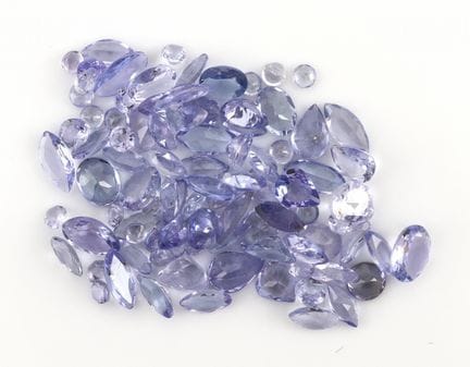 Lotto di tanzaniti sfuse, per un totale di circa 7