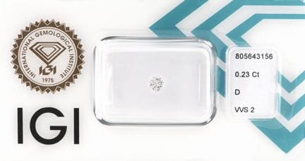 Diamante sciolto, 0,23 ct, bianco di altissima pur