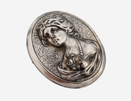 Brooch, probably England, approx. 1900 , copper si