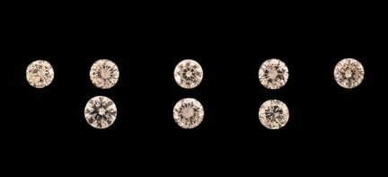Lotto 8: diamanti sciolti, per un totale di circa 