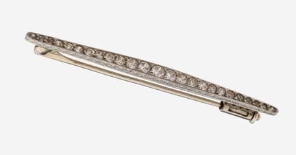 14 kt gold diamond-brooch, approx. 1930 , WG585/00