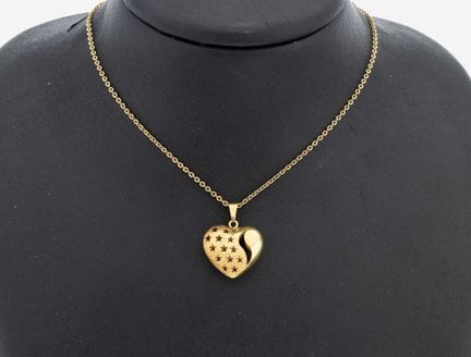Colgante de oro de 14 kt, GG 585/000, parcialmente