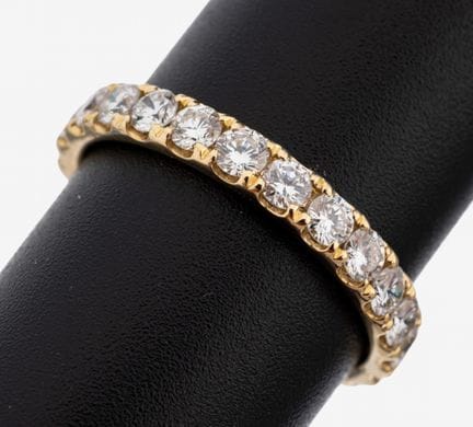 Bague « Memory » en or 14 carats sertie de brillan