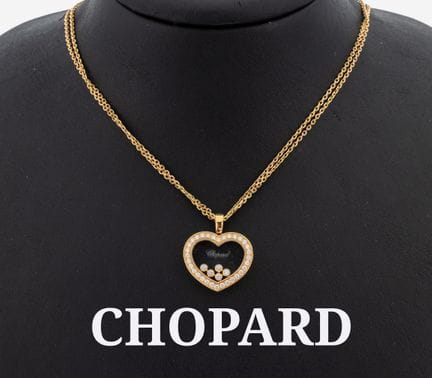 18 kt gold CHOPARD brilliant-pendant , YG 750/000,
