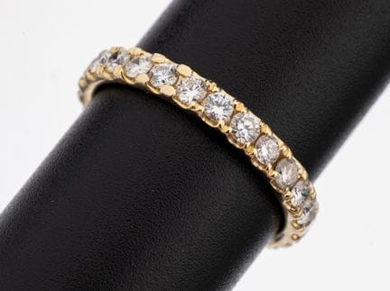 Bague « Memory » en or 14 carats sertie de brillan