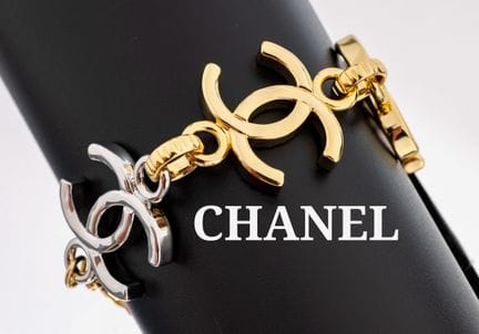 CHANEL bracelet , metal gold plated respectively c