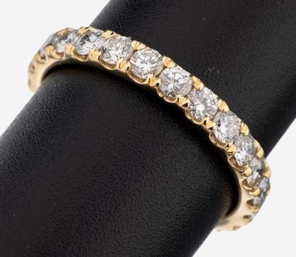 Bague « Memory » en or 14 carats sertie de brillan