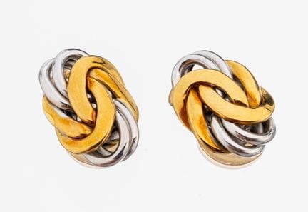 Paire de boucles d'oreilles à clip en or 18 carats