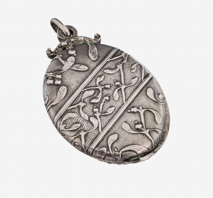 Medallion pendant, France, 1900s , silver, tested,