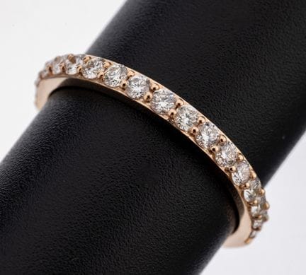 Bague en or 14 carats sertie de brillants, RG 585/