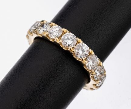 Bague « Memory » en or 14 carats sertie de brillan