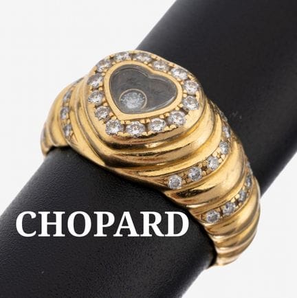Bague à brillant CHOPARD en or 18 carats, poinçon 