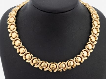 Collier en or 14 carats, poinçon GG 585/000, maill