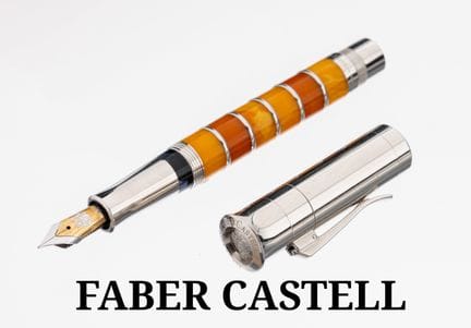 GRAF VON FABER CASTELL 钢笔，2004年度“琥珀”奖获奖作品， 笔身由琥珀环与