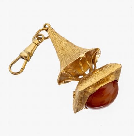 Pendentif en agate et or 18 carats, années 1960-19