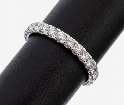 14 kt gold brilliant-memoryring , WG 585/000, 26 b