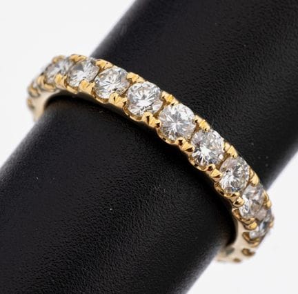 Bague « Memory » en or 14 carats sertie de brillan
