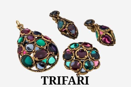 3-piece set of costume jewellery TRIFARI, USA 1930