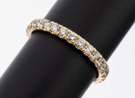 Bague « Memory » en or 14 carats sertie de brillan