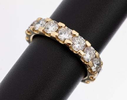 14 kt gold brilliant-memoryring , YG 585/000, 16 b