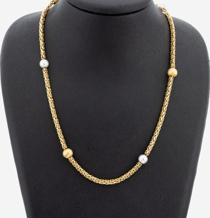 Collier de perles en or 18 carats, GG 750/000, cha