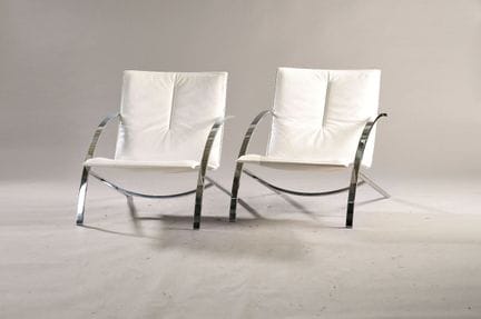 Juego de dos sillones de salón con diseño de los a