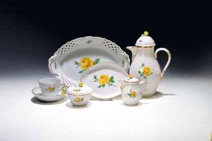 Juego de café «Rosa amarilla», Meissen, posterior 