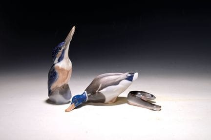 Trois figurines en porcelaine, Royal Copenhagen, 2