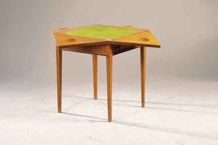 Table de jeu, vers 1900, de style Biedermeier, pla
