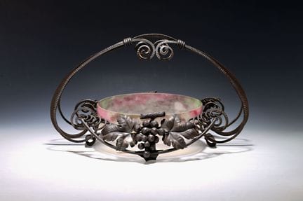 Grand plat Art nouveau, Muller Frères, vers 1920, 