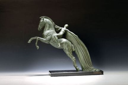 Charles Charles, 1888-1977, Chevauchée, Metall grü