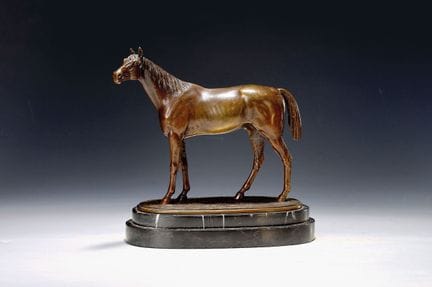 Otto Rasmussen, 1845 Berlin- 1912, stehendes Pferd