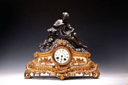 Péndulo, Francia, c. 1900, base de latón fundido d