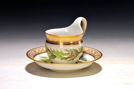 Tasse avec soucoupe, KPM Berlin, vers 1800, porcel