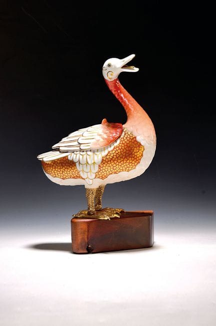 Canard en porcelaine, Italie, probablement Mangani