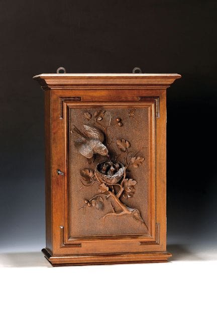 Armario de pared, alemán, hacia 1890-1900, nogal, 