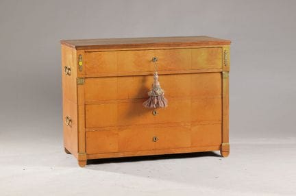 Cómoda de estilo Biedermeier, alemana, siglo XIX, 