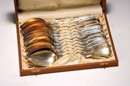 12 cucharas de plata, Bruckmann &amp; Söhne, Heilb