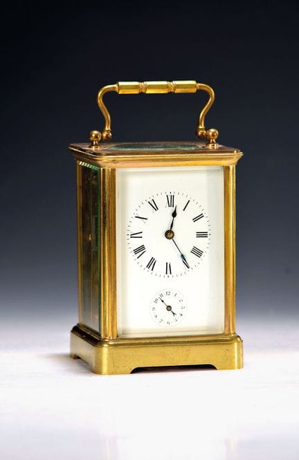Reloj de viaje con sonería de media hora, Francia,