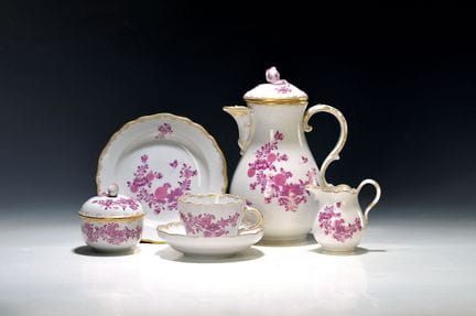 Juego de café para 6 personas, Meissen, siglo XX, 