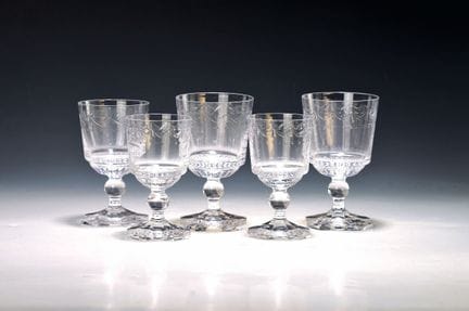 Juego de 22 vasos con decoración «Kurland», KPM, B