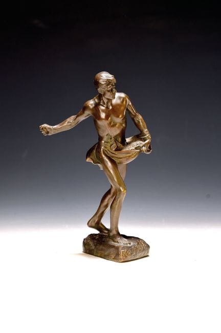 Henri Désiré Gauqié, 1858 - 1927, Bronzefigrine, p