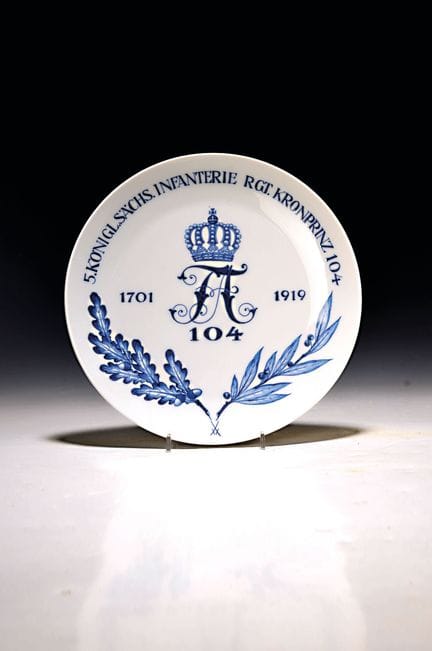 Assiette de réserviste, Meissen, 1919, 5e régiment