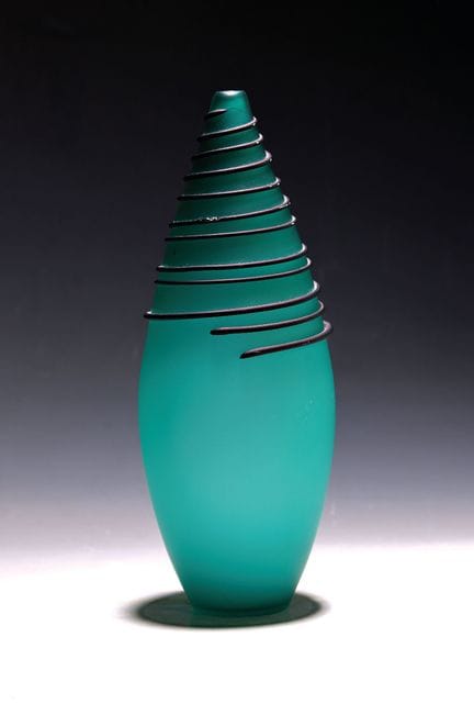 Vase d'ornement à décor de lignes, Murano, 2e moit