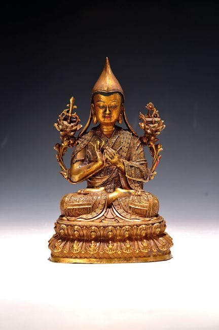Tsongkhapa, monje de gorro amarillo, Tíbet/Sino-Tí