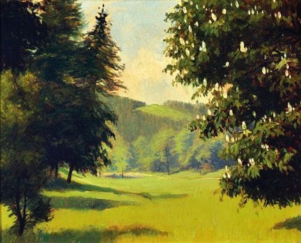 卡尔·罗韦德-鲁格（Karl Rohwedder-Ruge），1865-1940 汉堡， 画作背面题