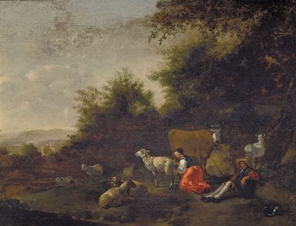 Nicolaes Pietersz. Berchem, 1620-1683, pastoral la