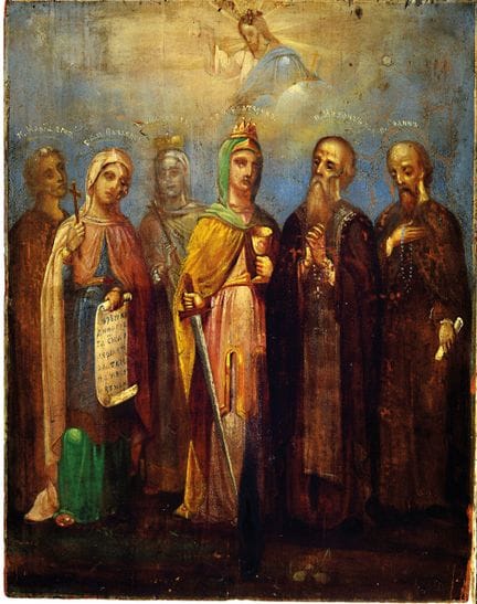 All Saints Icon, Greek, 19th century, tempera on w