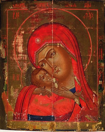 Icon of the Virgin Mother Glykophilusa, Russian, m
