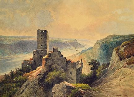 Paul Hoeveler, artista del 1900 circa, Paesaggio r